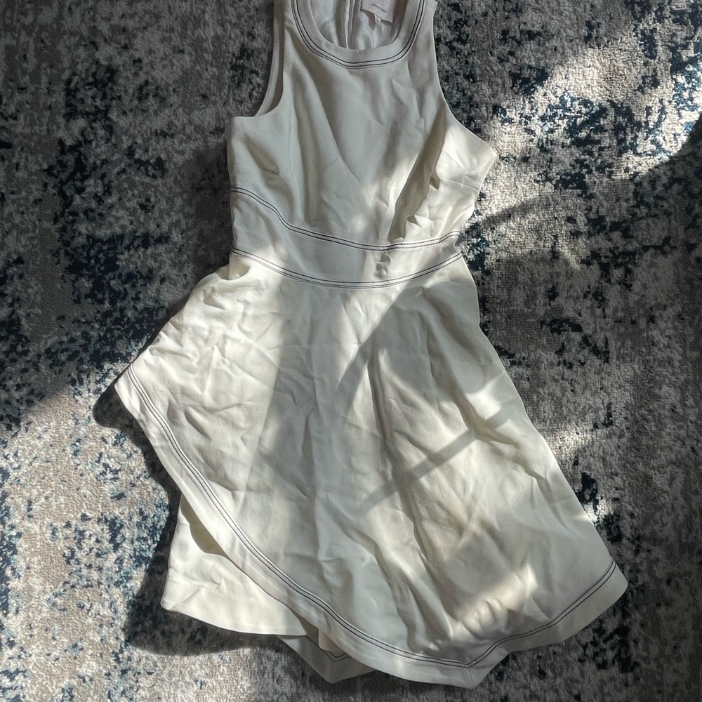 Elegant Cream Sleeveless Dress